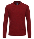 Redmond Strickpullover Uni Dunkelrot/Rot/Bordeaux