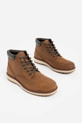 Next Sportliche Lederstiefel Braun/Beige