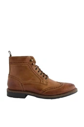 Lederstiefel mit Schnrung Schnrstiefelette (1-tlg)