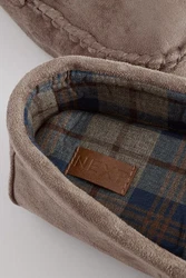Next Mokassins Hausschuh Braun/Grau/Beige/Khaki/Lila