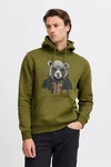 Blend Kapuzensweatshirt BLEND BHSweatshirt Braun/Dunkelgrün