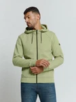 NO EXCESS Sweatshirt Hooded Full Zipper Jacquard Sweater 
