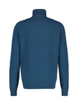 LERROS Strickpullover Flachstrick-Troyer mit Reißverschlusskragen Blau/Dunkelblau