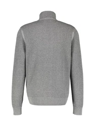 LERROS Strickjacke mit Reißverschluss Grau/Hellgrau/Dunkelgrau
