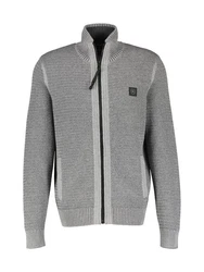 LERROS Strickjacke mit Reißverschluss Grau/Hellgrau/Dunkelgrau