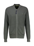 LERROS Strickjacke im College-Stil Dunkelgrün/Dunkelgrau/Grau