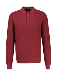 LERROS Strickpullover Langarm Strickpolo Dunkelrot/Rot/Bordeaux