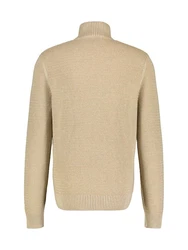 LERROS Strickpullover mit Reißverschlusskragen Beige/Khaki/Braun