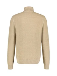 LERROS Strickpullover mit Reißverschlusskragen Beige/Khaki/Braun