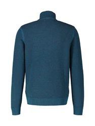 LERROS Strickpullover mit Reißverschlusskragen Türkis/Blau/Hellblau