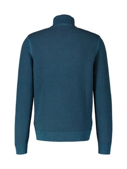LERROS Strickpullover mit Reißverschlusskragen Türkis/Blau/Hellblau
