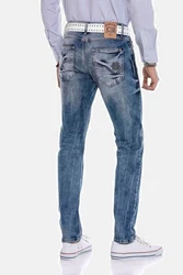 Cipo & Baxx 5-Pocket Jeans Straight Fit Blau/Hellblau