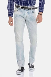 Cipo & Baxx 5-Pocket Jeans Straight Fit Hellblau/Blau