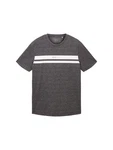 TOM TAILOR T-Shirt mit Logoprint schwarzmeliert/weiß
