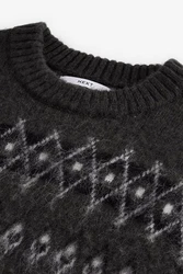 Next Rundhalspullover Relaxed Fit Dunkelgrau/Grau/Gelb/Braun/Schwarz/Rosa