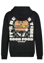 SUBLEVEL Hoodie Sweathoodie mit Backprint Schwarz