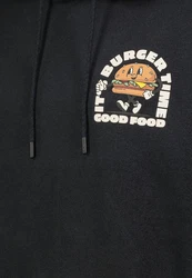 SUBLEVEL Hoodie Sweathoodie mit Backprint Schwarz