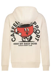 SUBLEVEL Hoodie Sweathoodie mit Backprint Beige/Khaki/Creme/Rosa