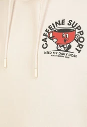 SUBLEVEL Hoodie Sweathoodie mit Backprint Beige/Khaki/Creme/Rosa