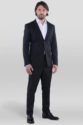 SANDER STELLAN Anzug Herren Business Anzug Slim Fit Hellblau/Dunkelblau