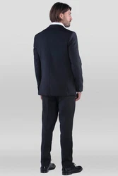 SANDER STELLAN Anzug Herren Business Anzug Slim Fit Hellblau/Dunkelblau