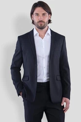 SANDER STELLAN Anzug Herren Business Anzug Slim Fit Hellblau/Dunkelblau