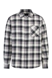 Replay Flanellhemd CHECKED LIGHT COTTON FLANNEL Grau/Hellgrau/Creme