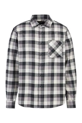 Replay Flanellhemd CHECKED LIGHT COTTON FLANNEL Grau/Hellgrau/Creme
