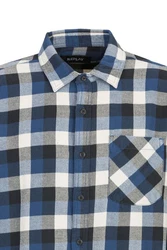 Replay Flanellhemd CHECKED LIGHT COTTON FLANNEL Blau/Hellblau/Dunkelblau