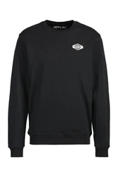 Replay Fleecepullover FRENCH TERRY Schwarz