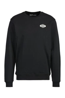 Replay Fleecepullover FRENCH TERRY Schwarz