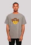 emoji couture T-Shirt Smiling Face Cowboy Hat Premium Qualität gelb