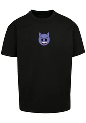 emoji couture T-Shirt Evil smiling furry face Premium Qualität lila