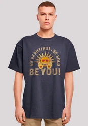 emoji couture T-Shirt furry smiling face Hellblau/Dunkelblau/Blau/Braun