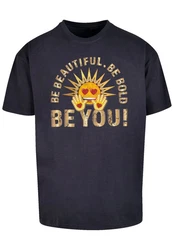 emoji couture T-Shirt furry smiling face Hellblau/Dunkelblau/Blau/Braun