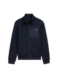 TOM TAILOR Sweatjacke Sweatshirt Dunkelblau/Hellblau