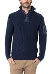 Timezone Strickpullover 3D-Schachbrettmuster Schultertasche (8025) Dunkelblau