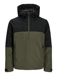 Jack & Jones Steppjacke JCOAIDEN (1-St) tanne/schwarz