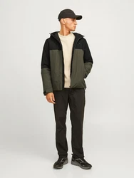 Jack & Jones Steppjacke JCOAIDEN (1-St) tanne/schwarz