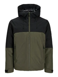 Jack & Jones Steppjacke JCOAIDEN (1-St) tanne/schwarz