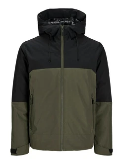 Jack & Jones Steppjacke JCOAIDEN (1-St) tanne/schwarz