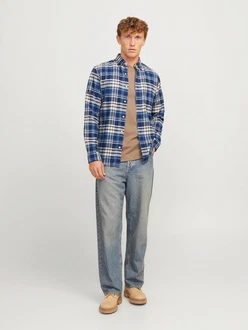 Jack & Jones Hemd JPRBLunorris Blau/Dunkelblau/Hellblau