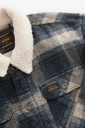Next Hemdjacke aus Cord mit Teddyfutter Creme/Blau/Hellblau/Grau