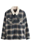 Next Hemdjacke aus Cord mit Teddyfutter Creme/Blau/Hellblau/Grau