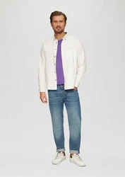 s.Oliver Langarmhemd Regular Fit mit Button-Down-Kragen Weiß/Creme/Khaki/Beige