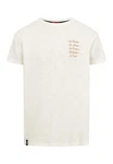 Derbe Print-Shirt STPA Herren T-Shirt Weiß/Beige/Khaki/Creme