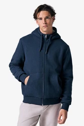 Next Kapuzenfleecejacke Teddyfell Reißverschluss (1-St) Dunkelblau/Blau/Hellblau