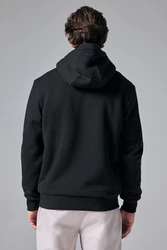 Next Kapuzenfleecejacke Teddyfell Reißverschluss (1-St) Schwarz