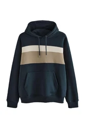Next Kapuzensweatshirt Hoodie Blockfarben