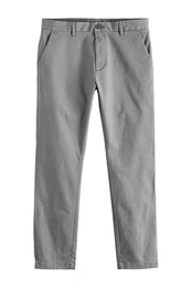 Chinohose Gemusterte weiche Chinohose mit Grtel - Slim (1-tlg)